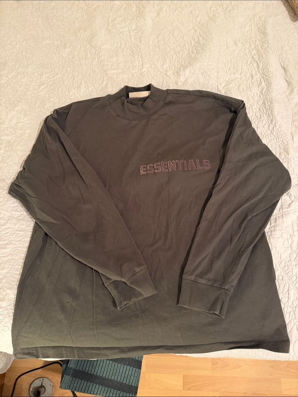 Essentials Long Sleeve Logo Tee - Black